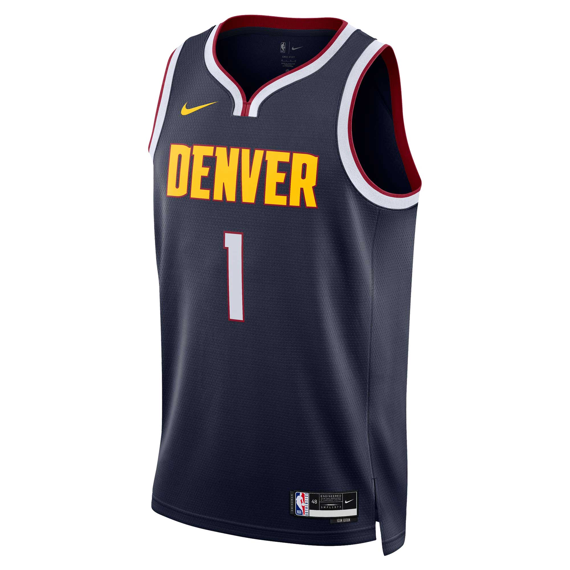 Alternative view of Michael Porter Jr. Denver Nuggets Unisex Swingman Jersey - Icon Edition - Navy