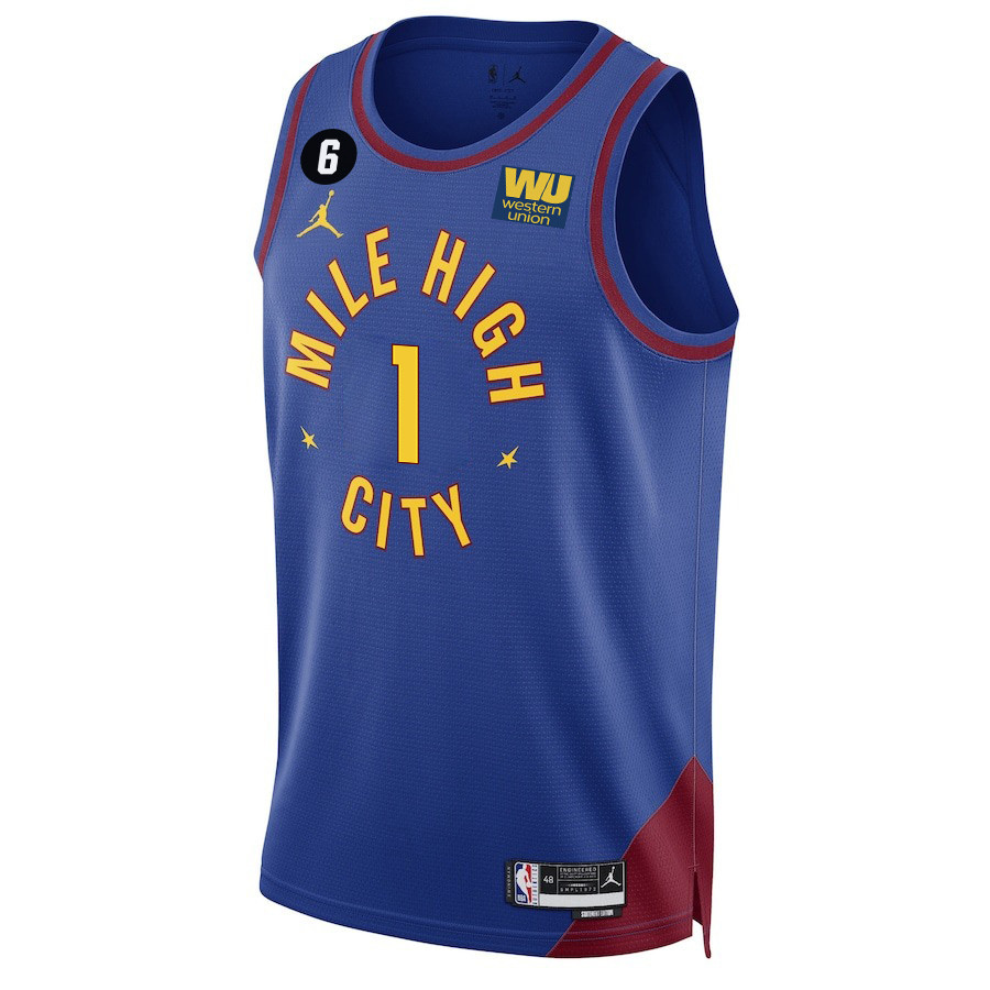 Alternative view of Michael Porter Jr.1 Denver Nuggets Final Champions 2023 Swingman YOUTH Jersey - Blue - JS635 