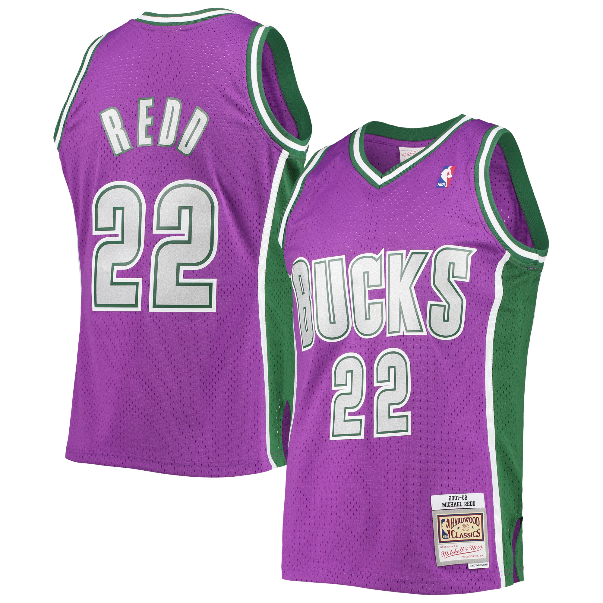 Michael Redd Milwaukee Bucks Mitchell & Ness Hardwood Classics Swingman Jersey – Purple – Jsfangear Jersey Store