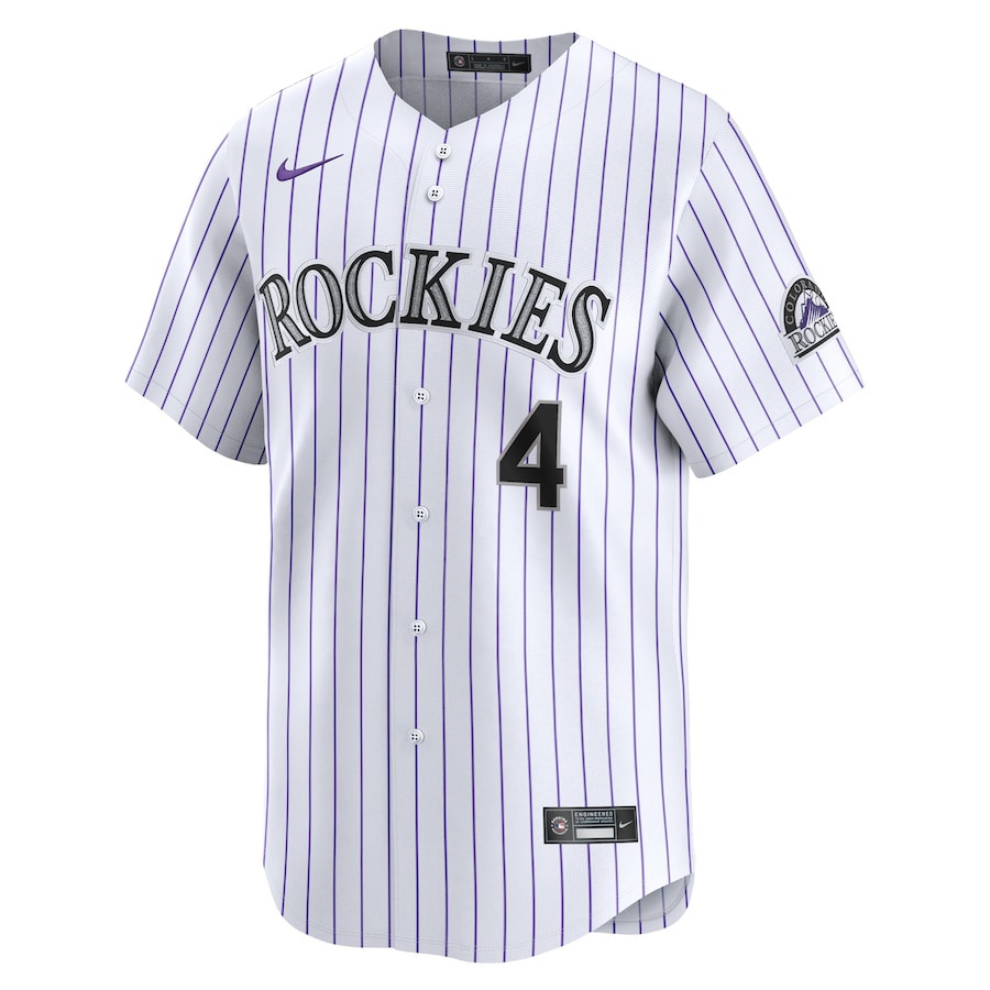Alternative view of Michael Toglia 4 Colorado Rockies Home Limited Player Men Jersey - White