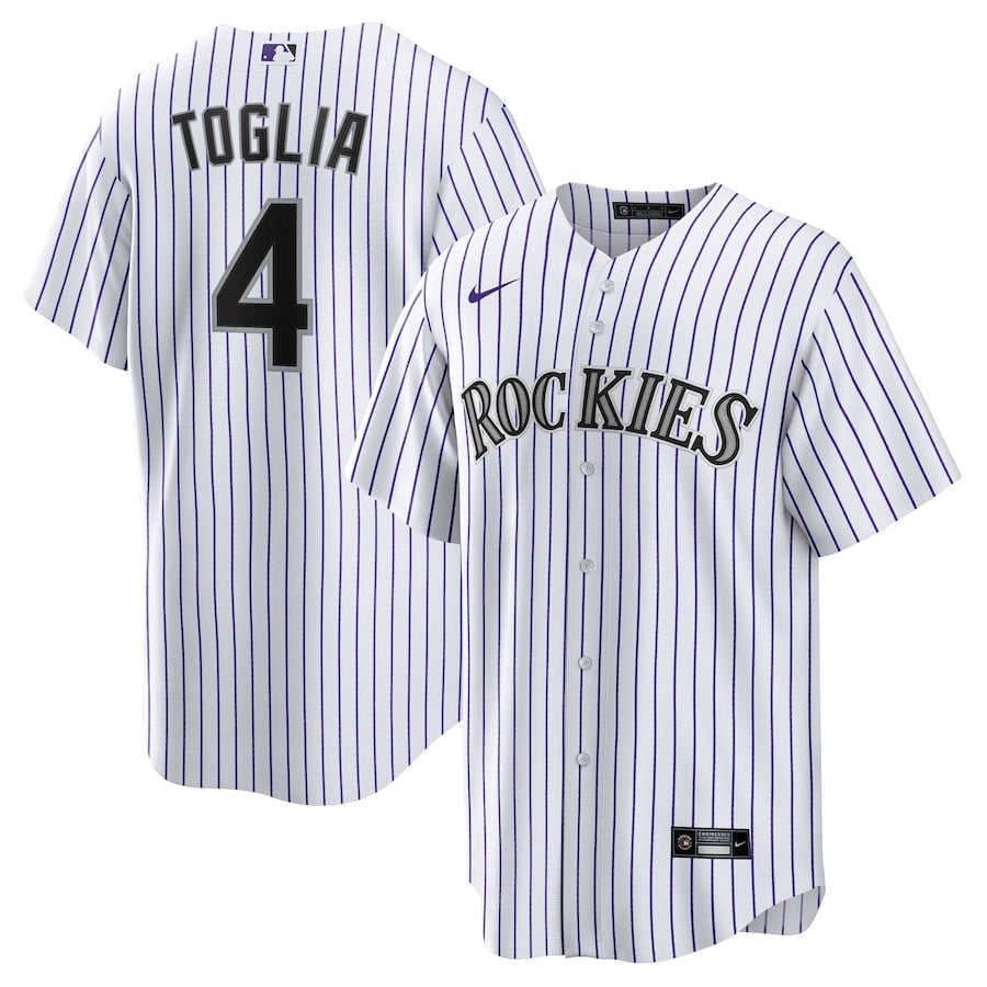 Michael Toglia 4 Colorado Rockies Home Men Jersey - White