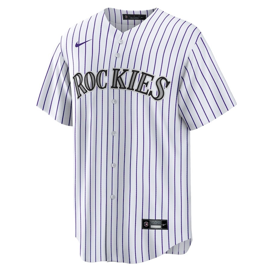 Alternative view of Michael Toglia 4 Colorado Rockies Home Men Jersey - White