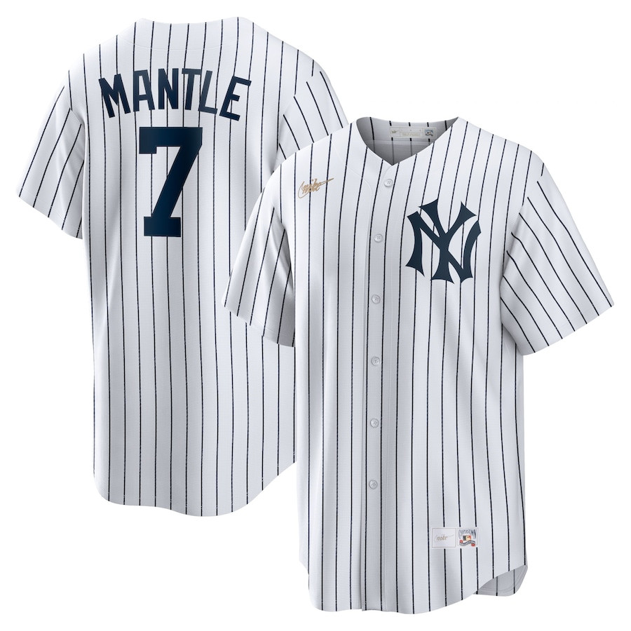 Mickey Mantle 7 New York Yankees Cooperstown Collection Home Jersey - White 