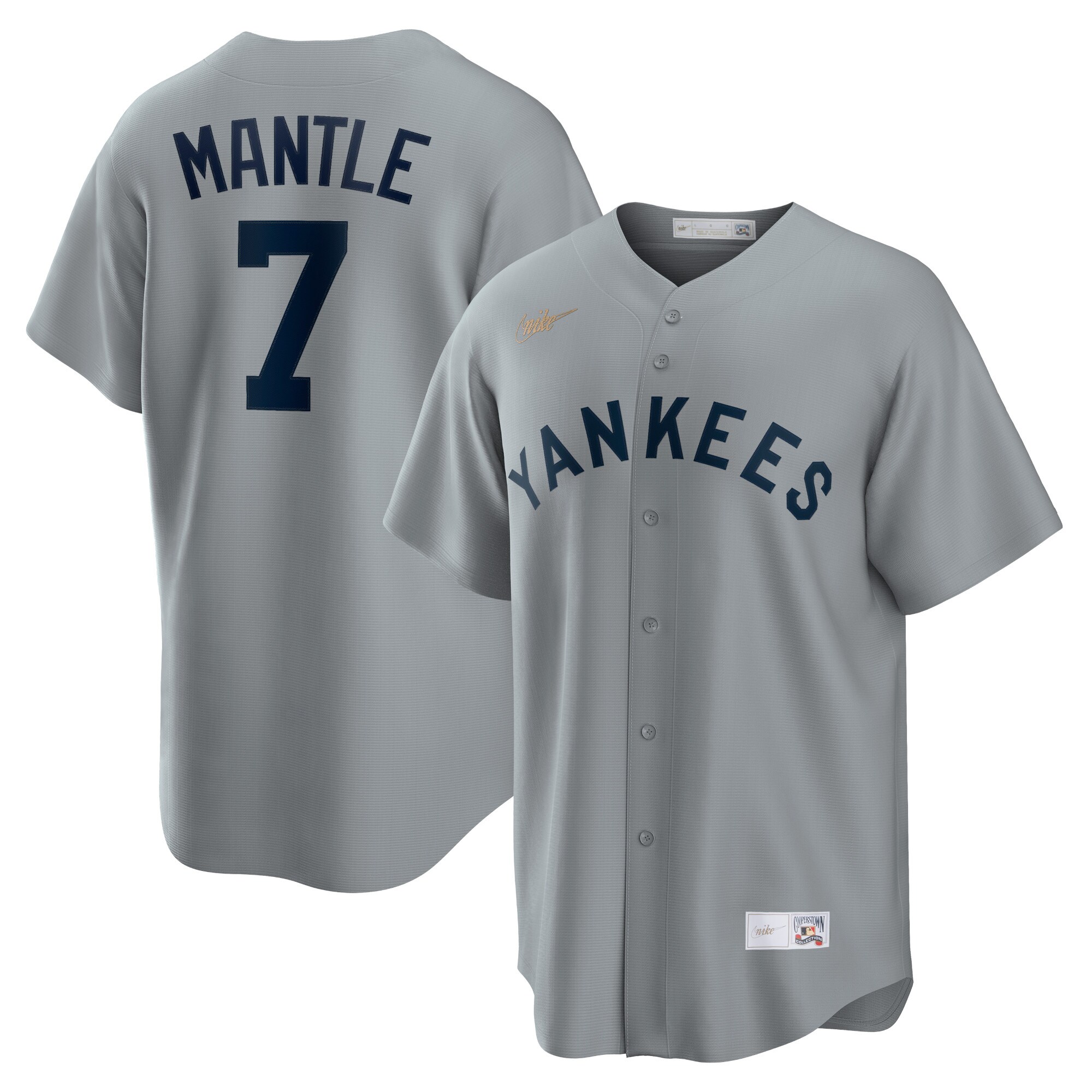 Mickey Mantle New York Yankees Home Cooperstown Collection Player Jersey – White