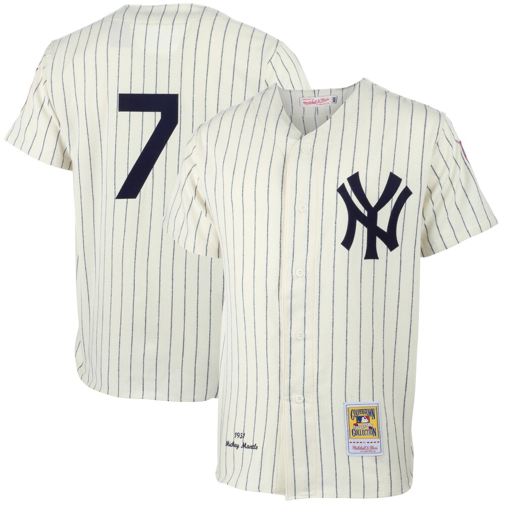 Mickey Mantle New York Yankees Mitchell & Ness Mlb Jersey - Cream