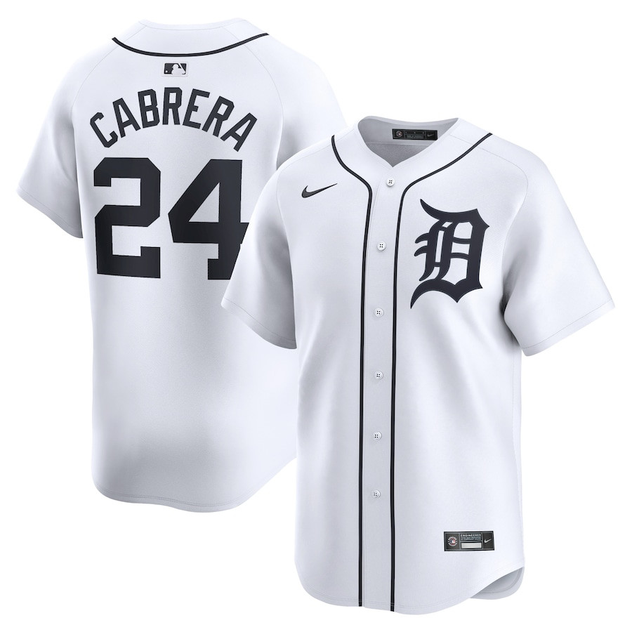 Miguel Cabrera 24 Detroit Tigers Home Limited Player Men Jersey - White