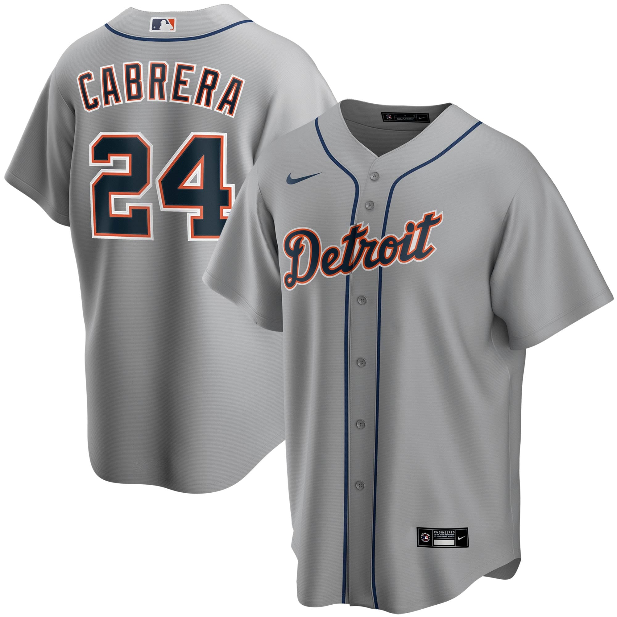 Miguel Cabrera Detroit Tigers Road Replica Player Name Jersey - Gray