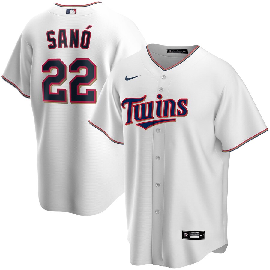 Miguel Sano Minnesota Twins Home 2020 Replica Player Jersey ÃƒÂ¢Ã¢â€šÂ¬Ã¢â‚¬Å“ White