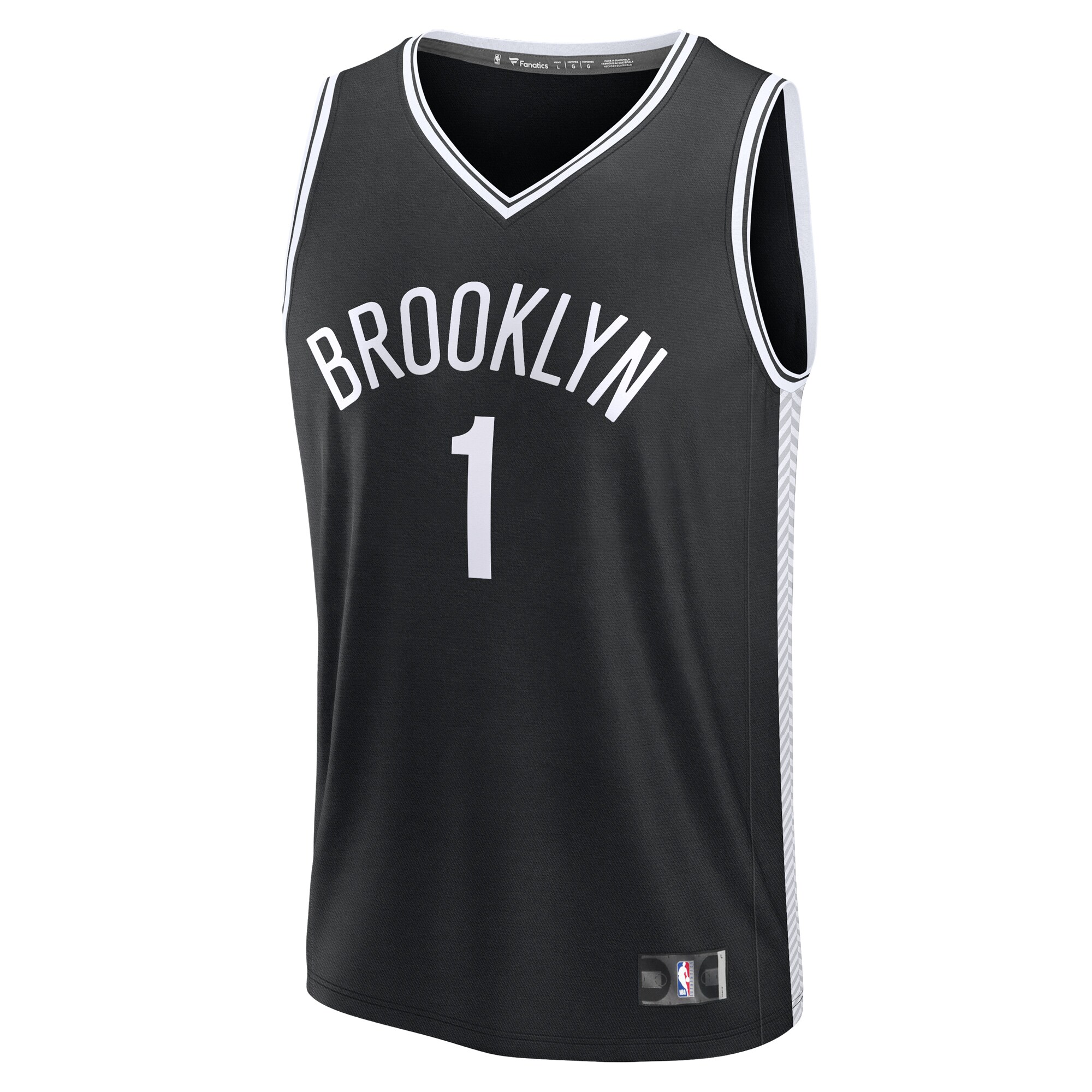 Alternative view of Mikal Bridges Brooklyn Nets Fanatics Fast Break Player Jersey - Icon Edition - Black