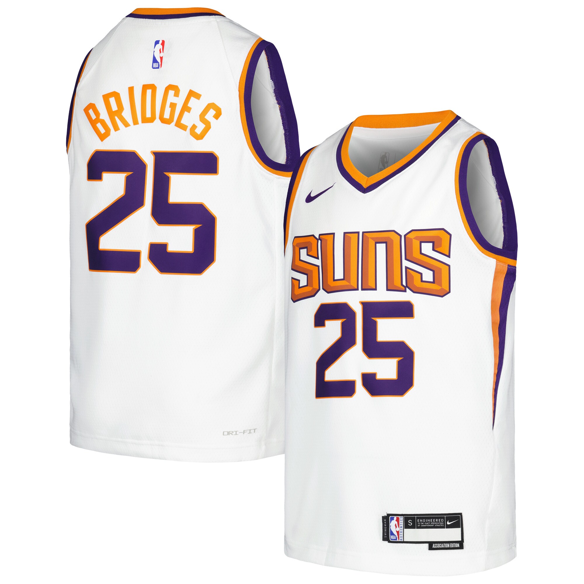 Mikal Bridges Phoenix Suns Youth Swingman Jersey -association Edition - White