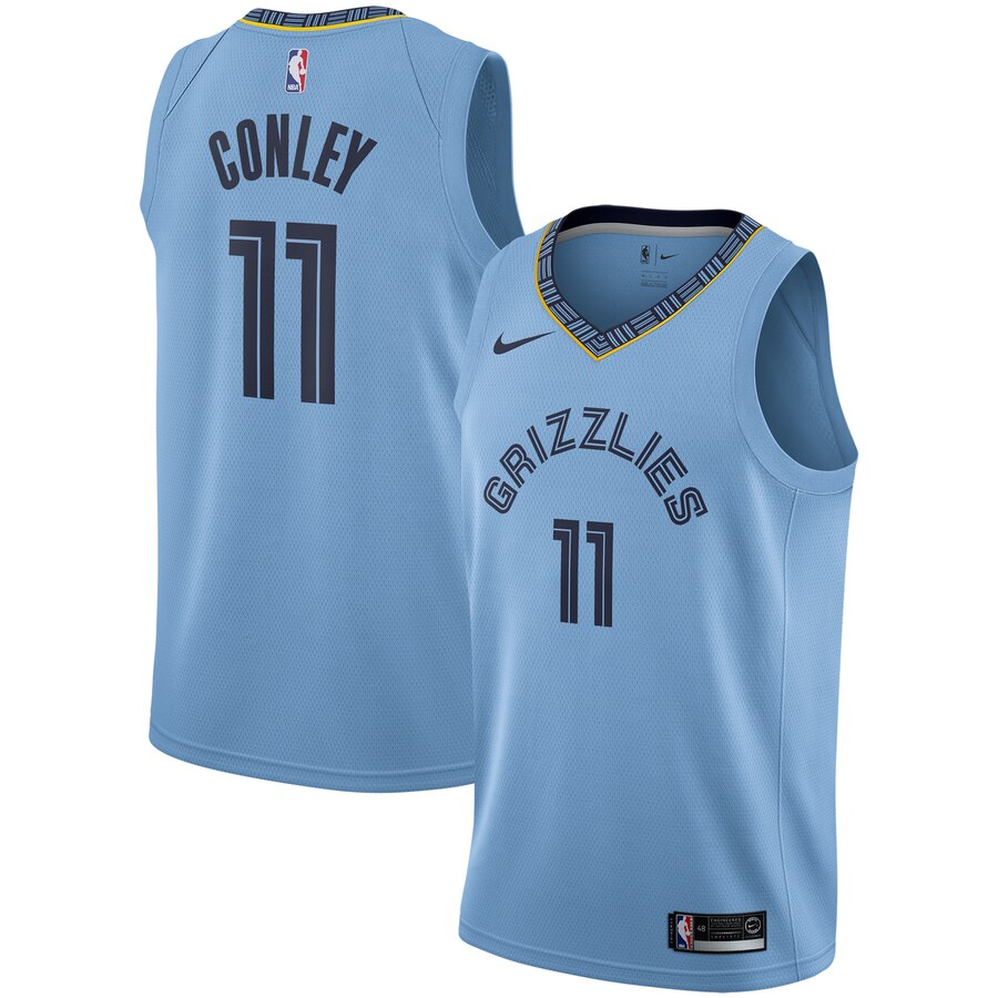 Mike Conley Memphis Grizzlies Replica Swingman Jersey - Statement Edition - Light Blue