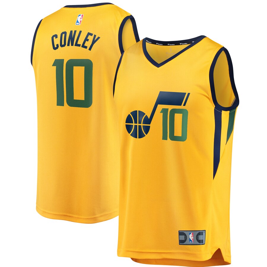 Mike Conley Utah Jazz Fanatics Branded Fast Break Replica Player Jersey - Gold - Statement Edition