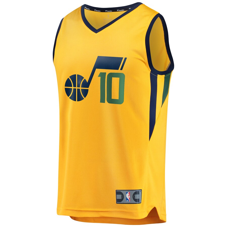 Alternative view of Mike Conley Utah Jazz Fanatics Branded Fast Break Replica Player Jersey - Gold - Statement Edition