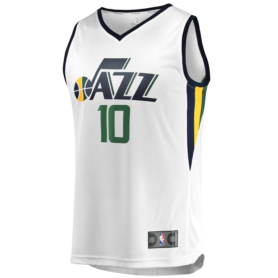 Alternative view of Mike Conley Utah Jazz Fanatics Branded Youth White Fast Break Replica Jersey - Association Edition