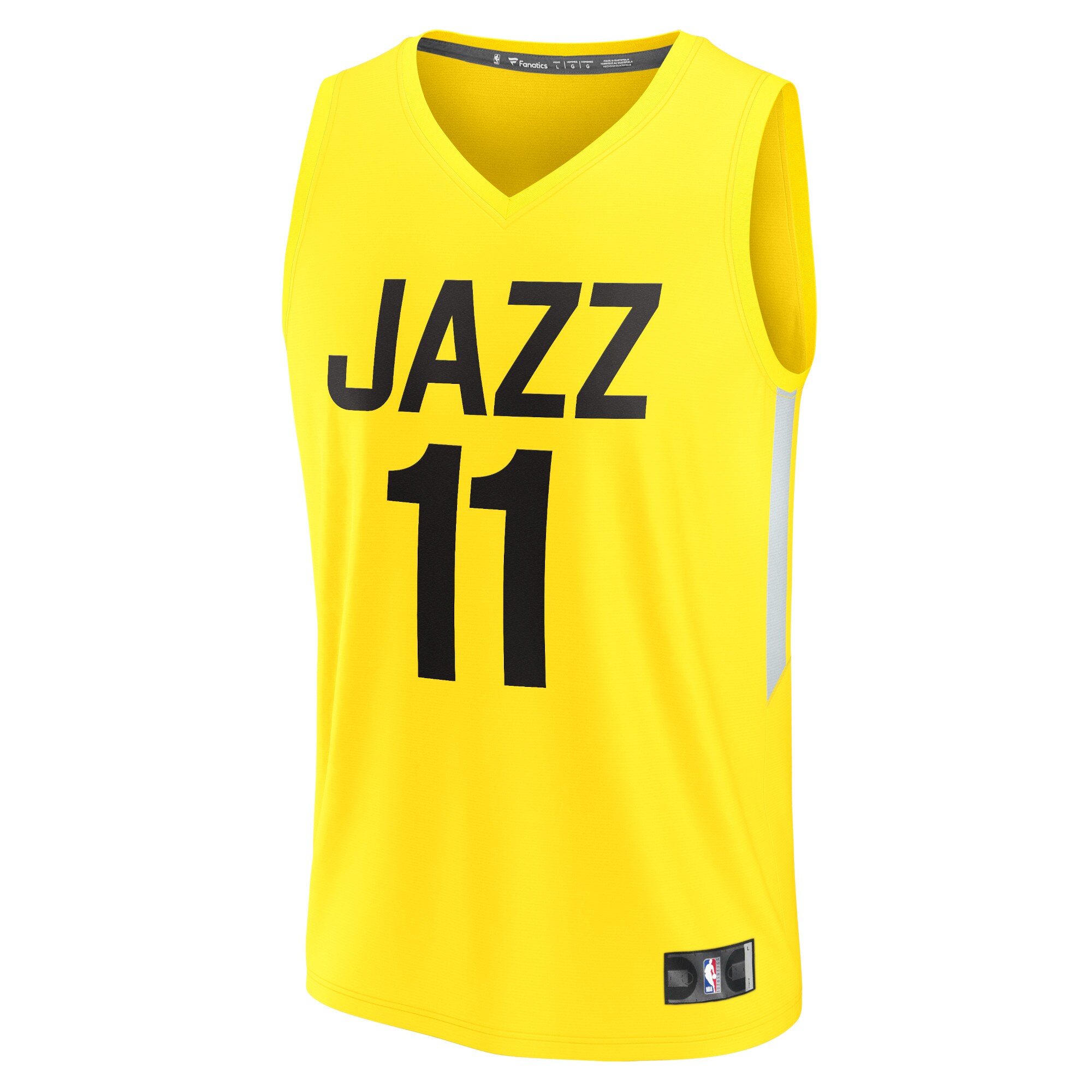 Alternative view of Mike Conley Utah Jazz Fanatics Fast Break Replica Jersey - Icon Edition - Yellow