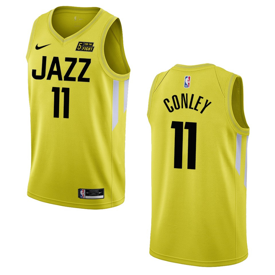 Mike Conley Yellow Icon Edition 2022-23 Utah Jazz Swingman Jersey
