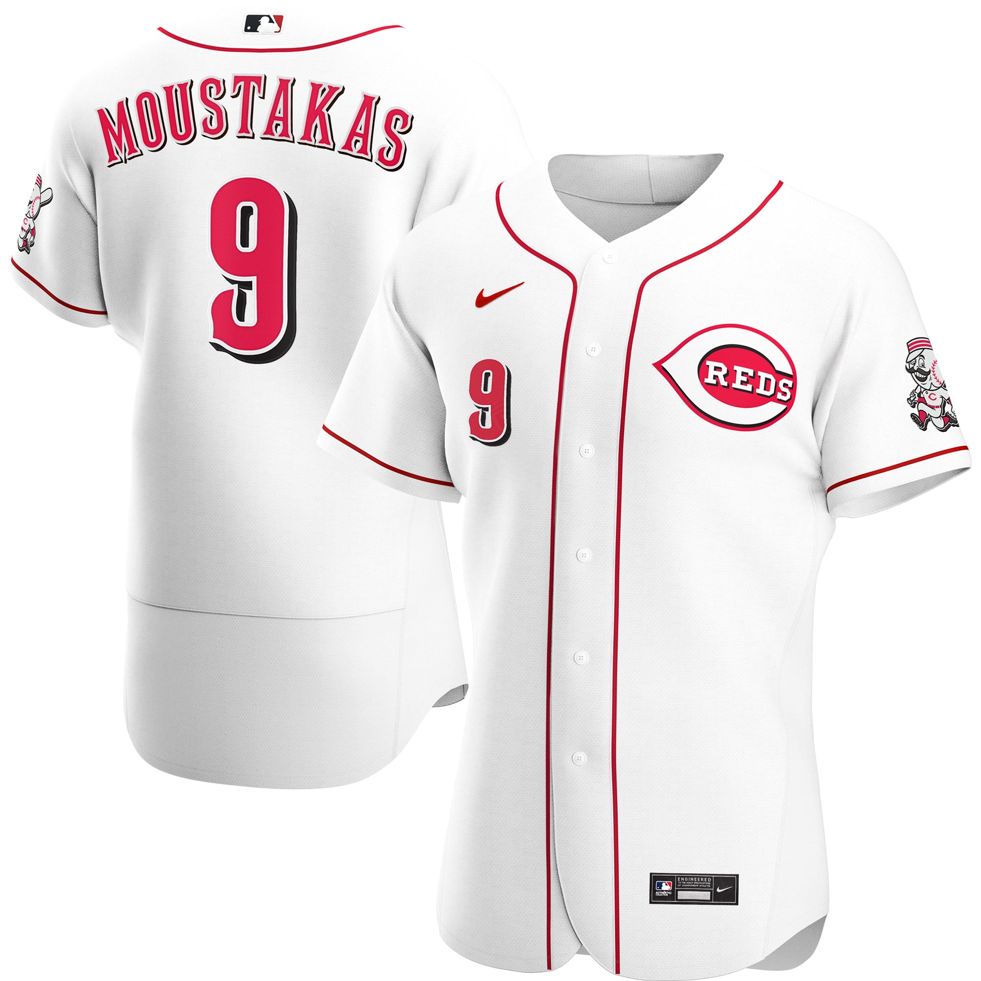 Mike Moustakas Cincinnati Reds Home Authentic Player Jersey – White