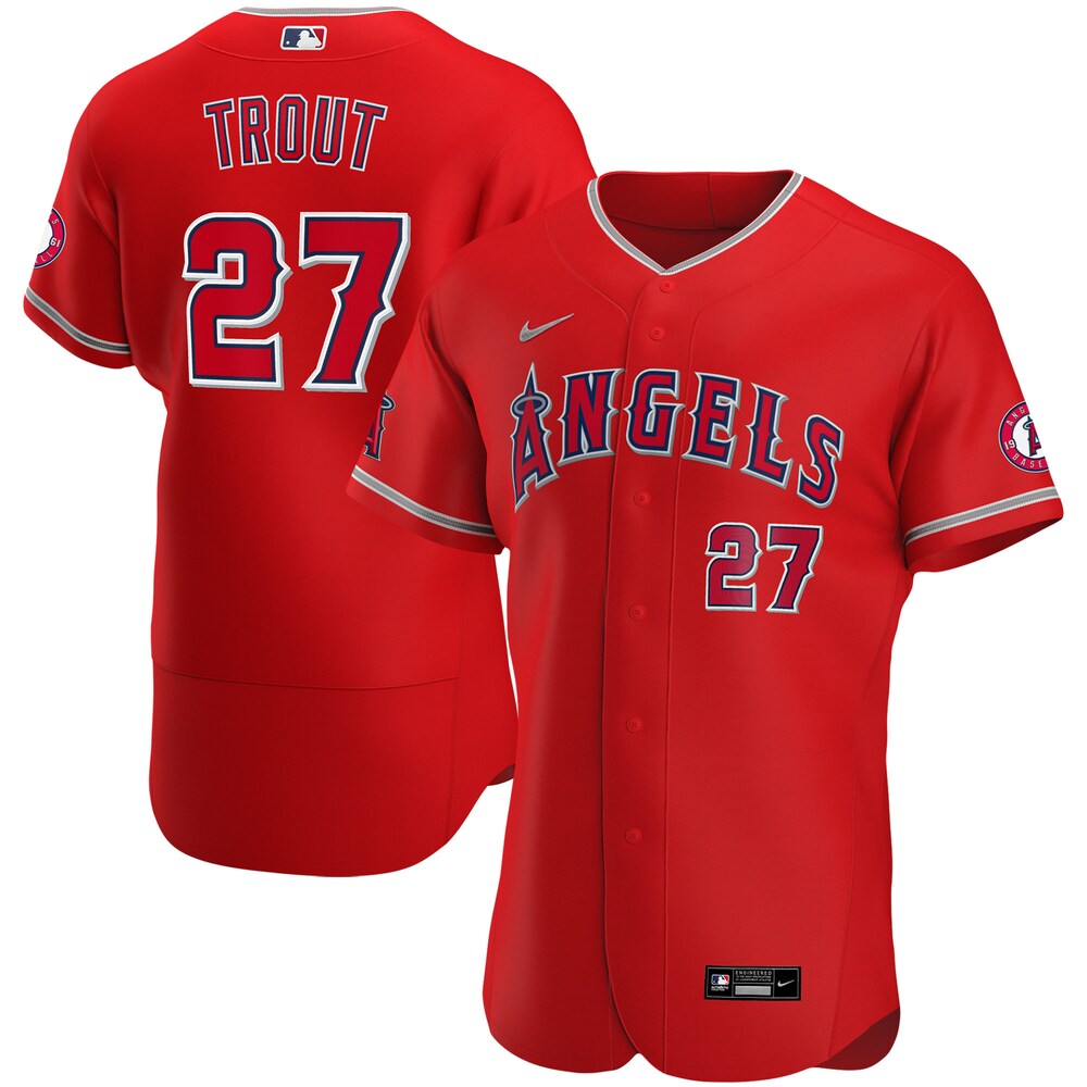 Mike Trout Los Angeles Angels Alternate 2020 Player Jersey - Red
