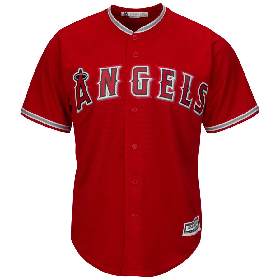 Alternative view of Mike Trout Los Angeles Angels Majestic Alternate Big And Tall Cool Base Player Jersey - Scarlet
