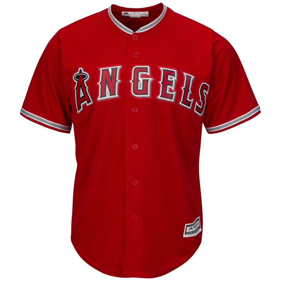 Alternative view of Mike Trout Los Angeles Angels Majestic Cool Base Player Jersey - Scarlet