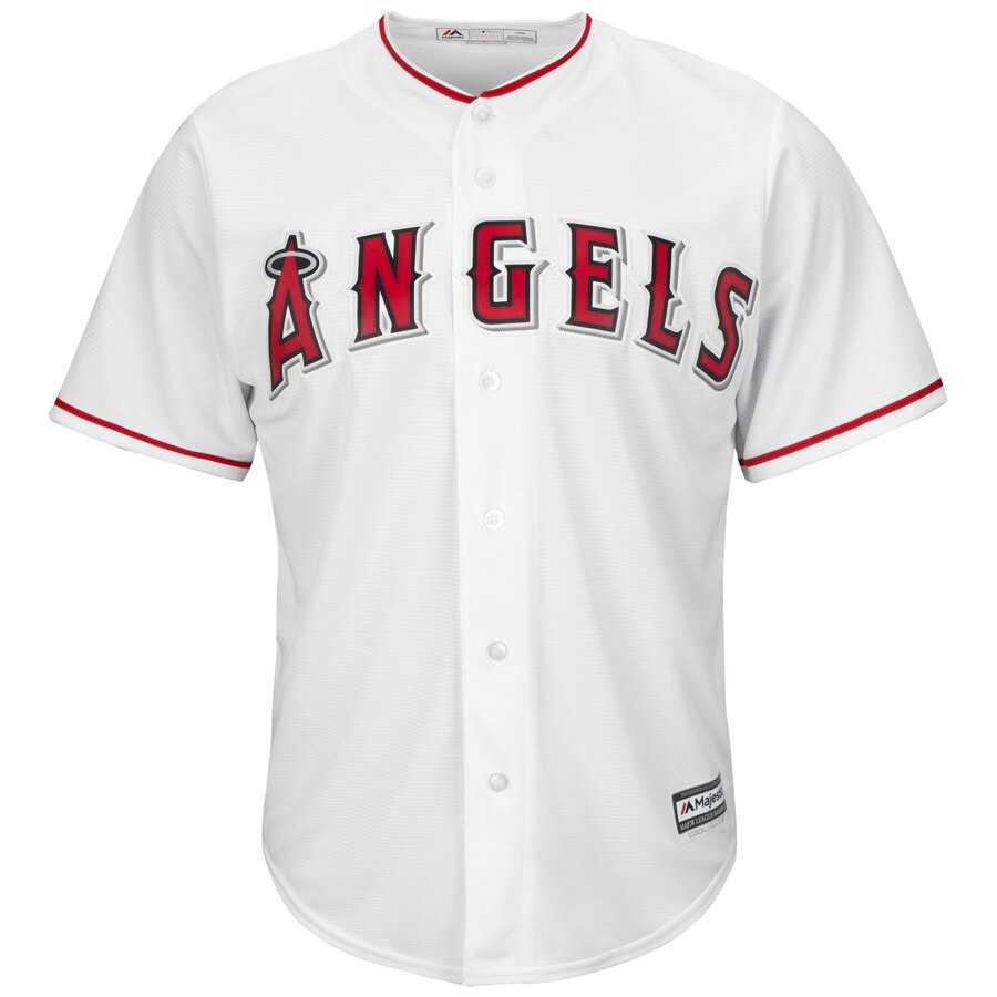 Alternative view of Mike Trout Los Angeles Angels Majestic Cool Base Player Jersey - White