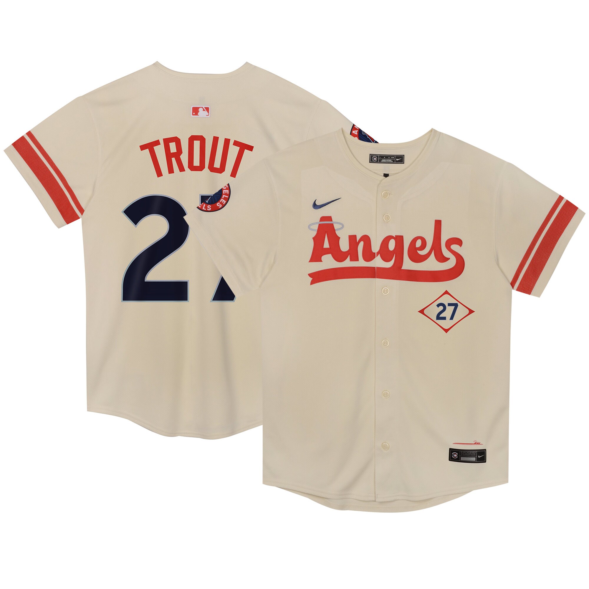 Mike Trout Los Angeles Angels Preschool City Connect Limited Player Jersey - Cream