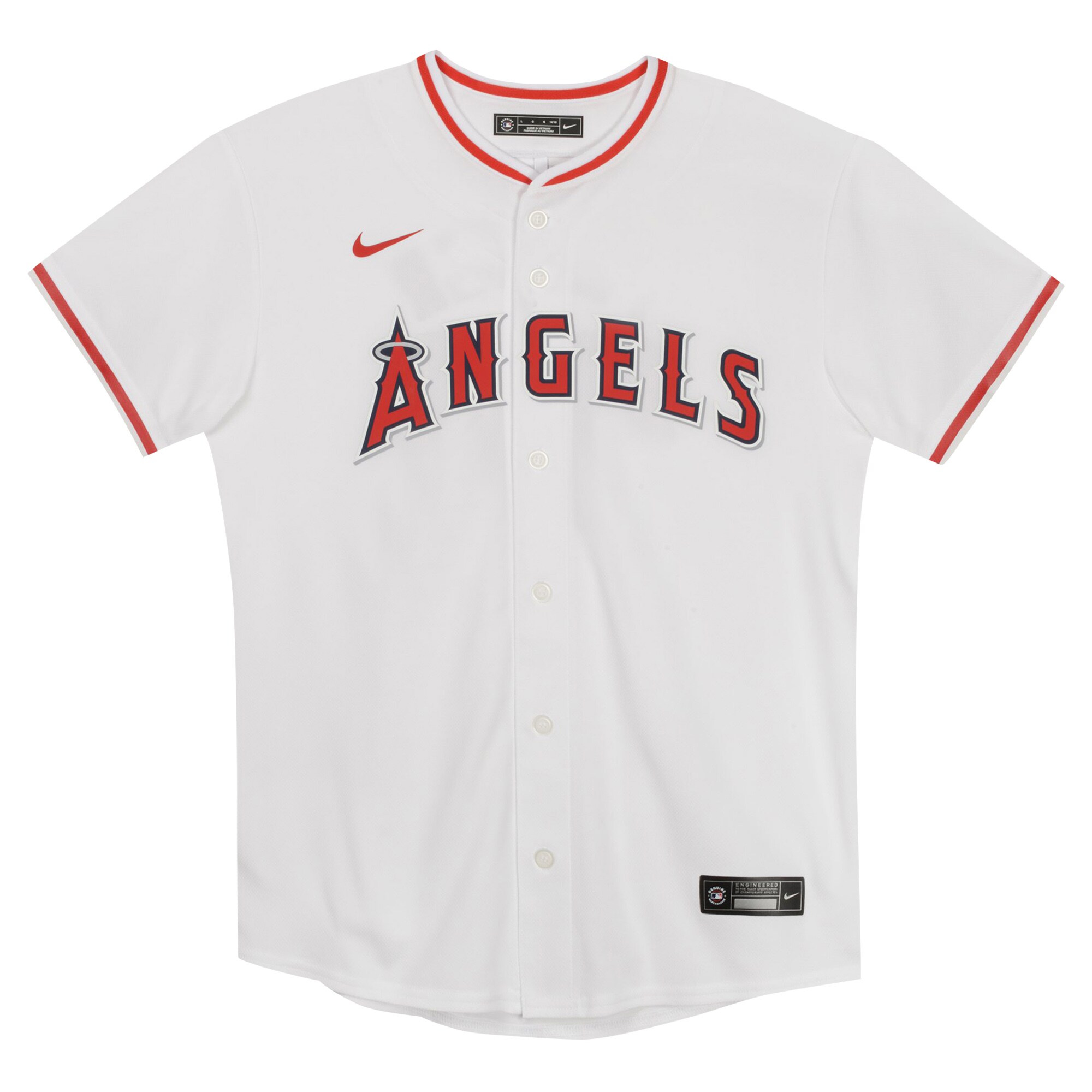 Alternative view of Mike Trout Los Angeles Angels Preschool Home Game Jersey - White