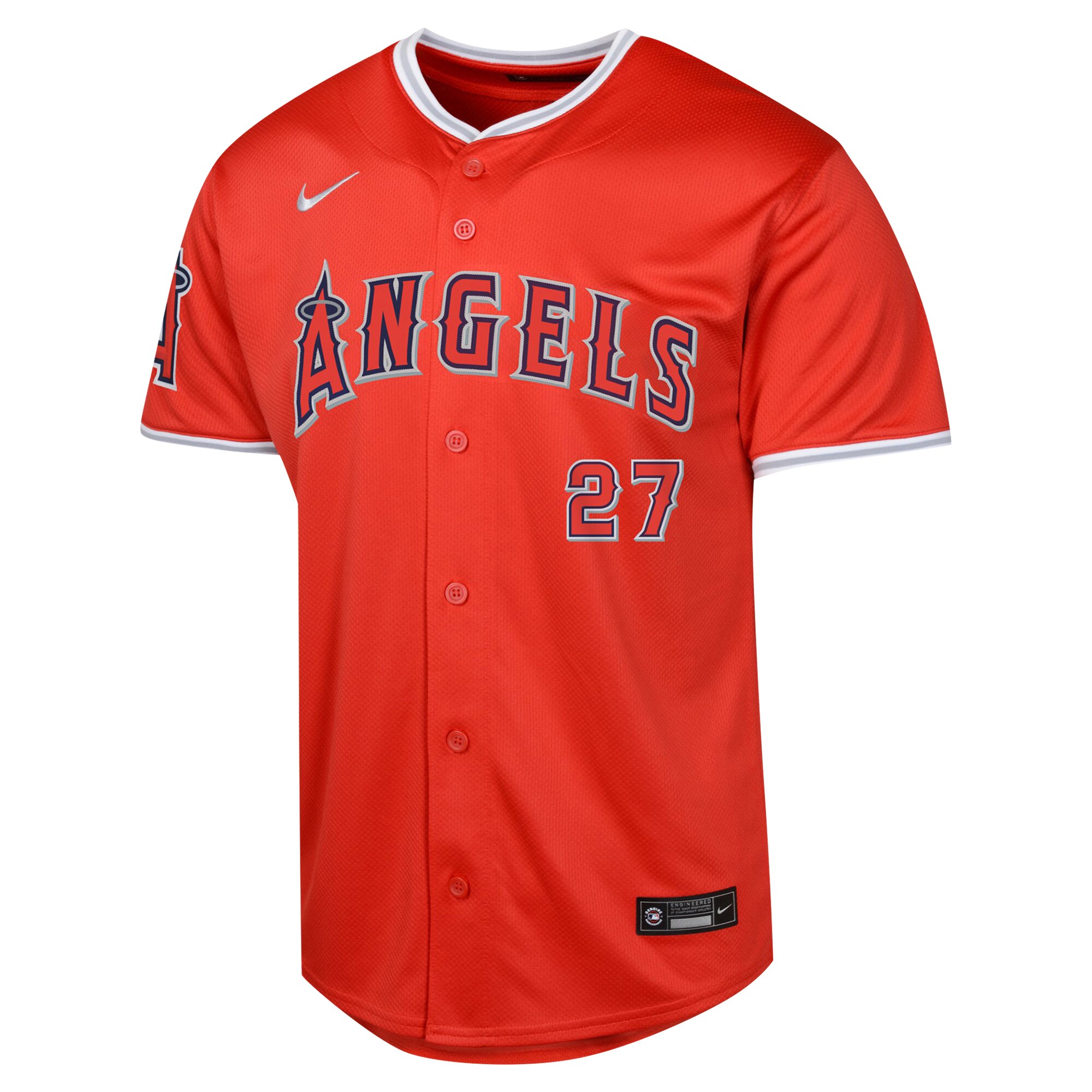 Alternative view of Mike Trout Los Angeles Angels Youth Alternate Limited Player Jersey - Red