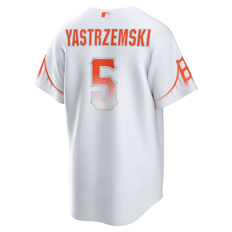 Alternative view of Mike Yastrzemski 5 San Francisco Giants City Connect Men Jersey - White 