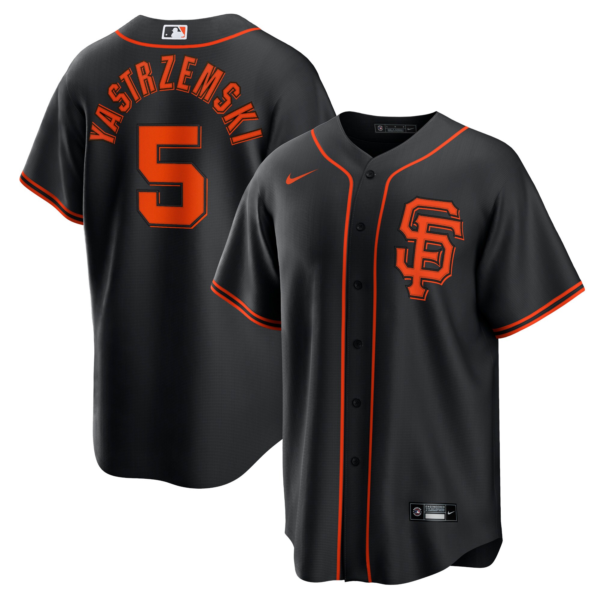Mike Yastrzemski San Francisco Giants Alternate Replica Player Name Jersey - Black
