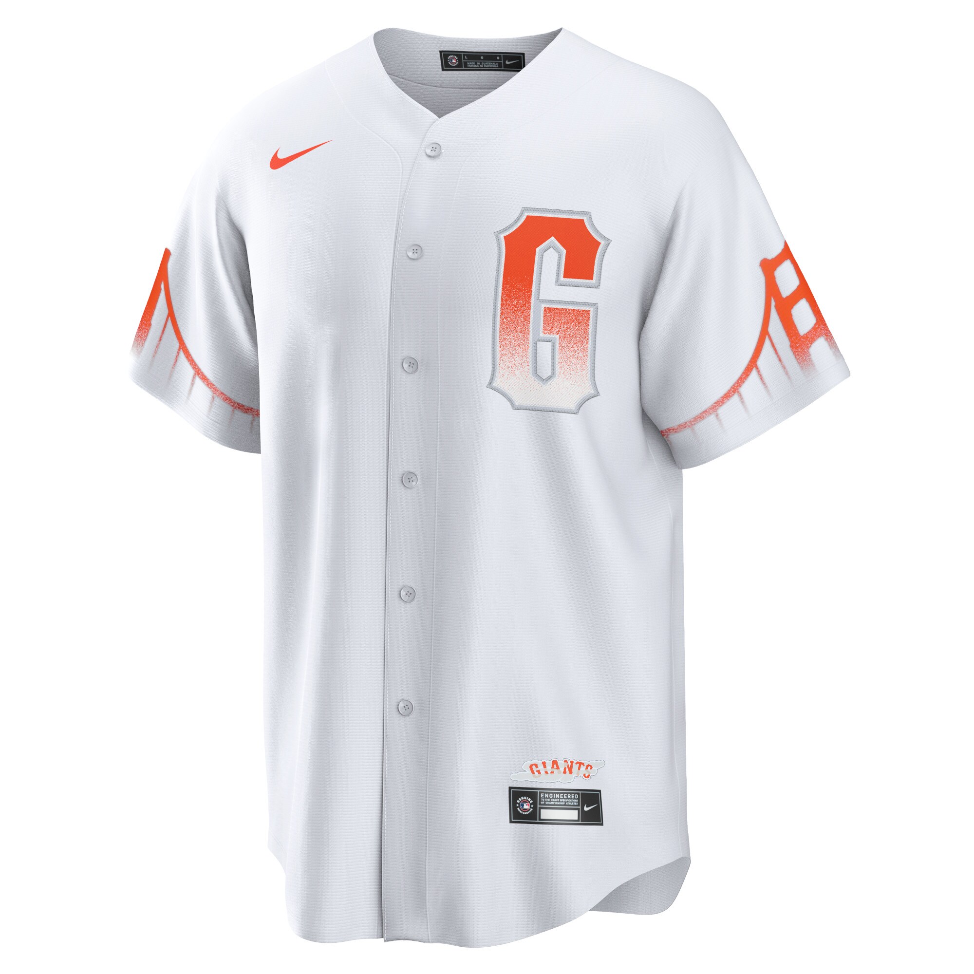 Alternative view of Mike Yastrzemski San Francisco Giants City Connect Replica Player Jersey – White