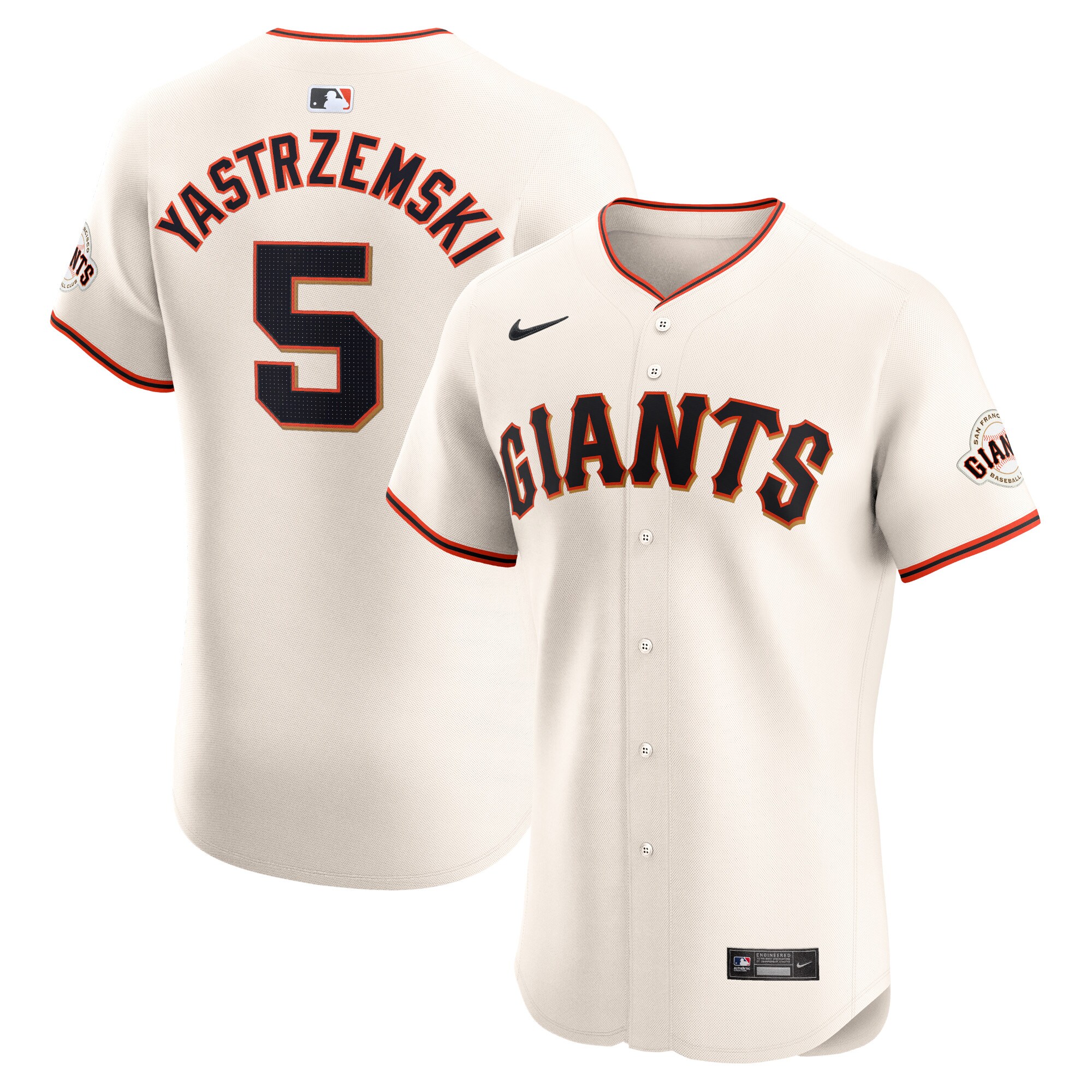 Mike Yastrzemski San Francisco Giants Home Elite Player Jersey - Cream
