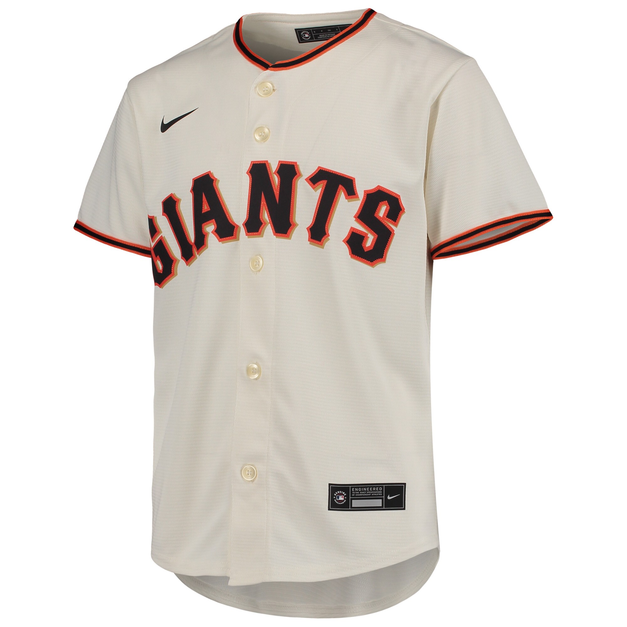 Alternative view of Mike Yastrzemski San Francisco Giants Youth Alternate Replica Player Jersey – Cream