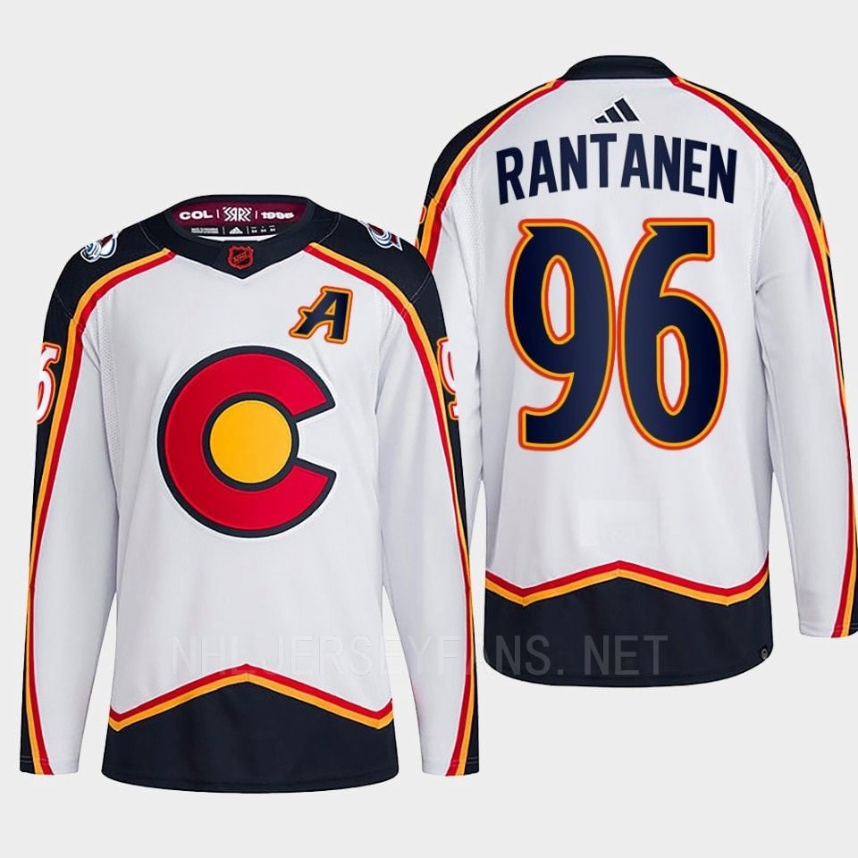 Mikko Rantanen 96 Reverse Retro 2.0 2022 Colorado Avalanche White Jersey Primegreen - JS328 