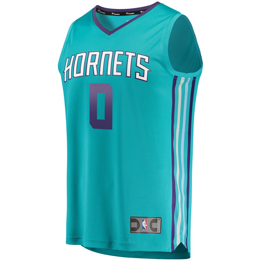 Alternative view of Miles Bridges Charlotte Hornets Fanatics Branded Youth Fast Break Replica Jersey Teal - Icon Edition