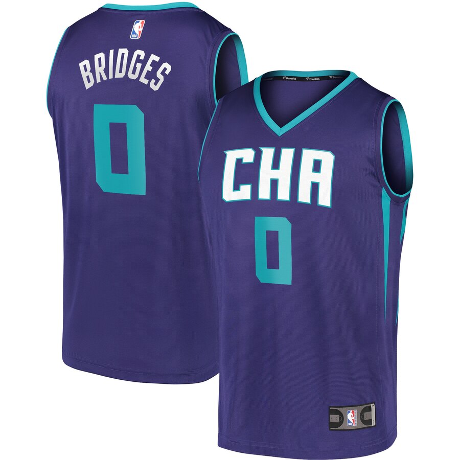 Miles Bridges Charlotte Hornets Fanatics Branded Youth Fast Break Replica Player Team Jersey - Statement Edition - Purple