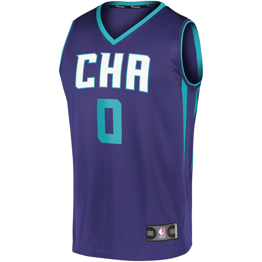 Alternative view of Miles Bridges Charlotte Hornets Fanatics Branded Youth Fast Break Replica Player Team Jersey - Statement Edition - Purple