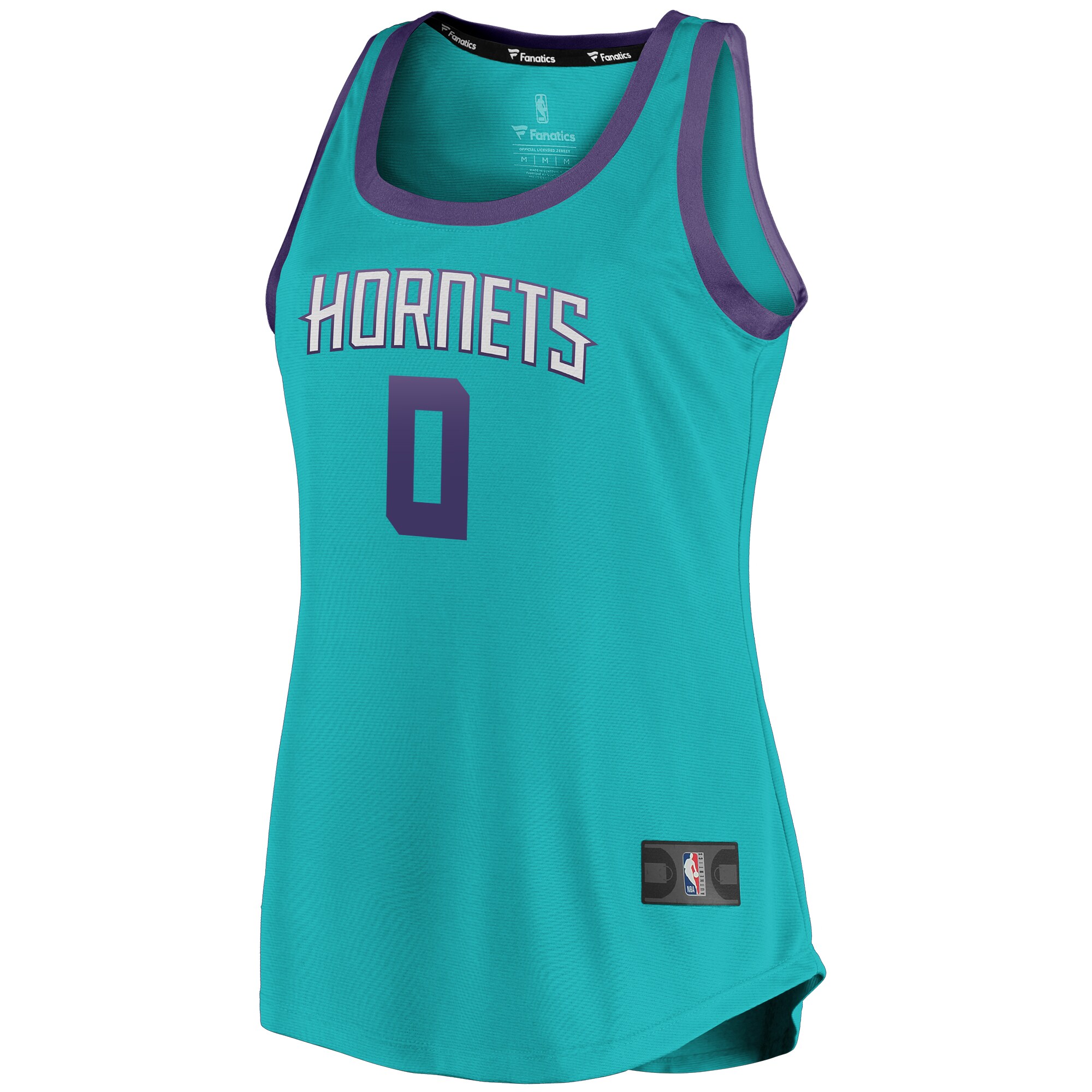 Alternative view of Miles Bridges Charlotte Hornets Fanatics Women's Fast Break Team Tank Jersey - Icon Edition - Teal