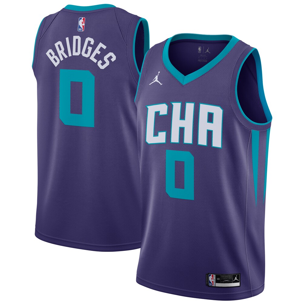 Miles Bridges Charlotte Hornets Jordan Brand 2020/21 Swingman Jersey Purple - Statement Edition