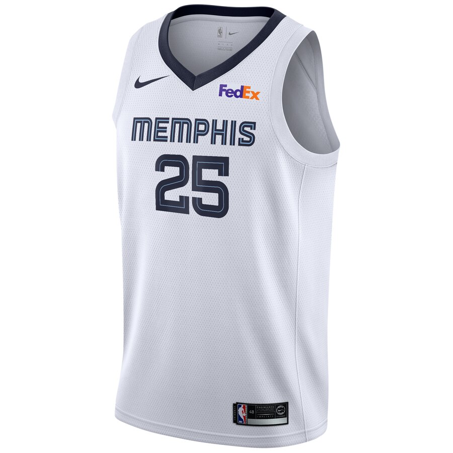 Alternative view of Miles Plumlee Memphis Grizzlies Swingman Sponsor Patch Replica Jersey - Association Edition - White