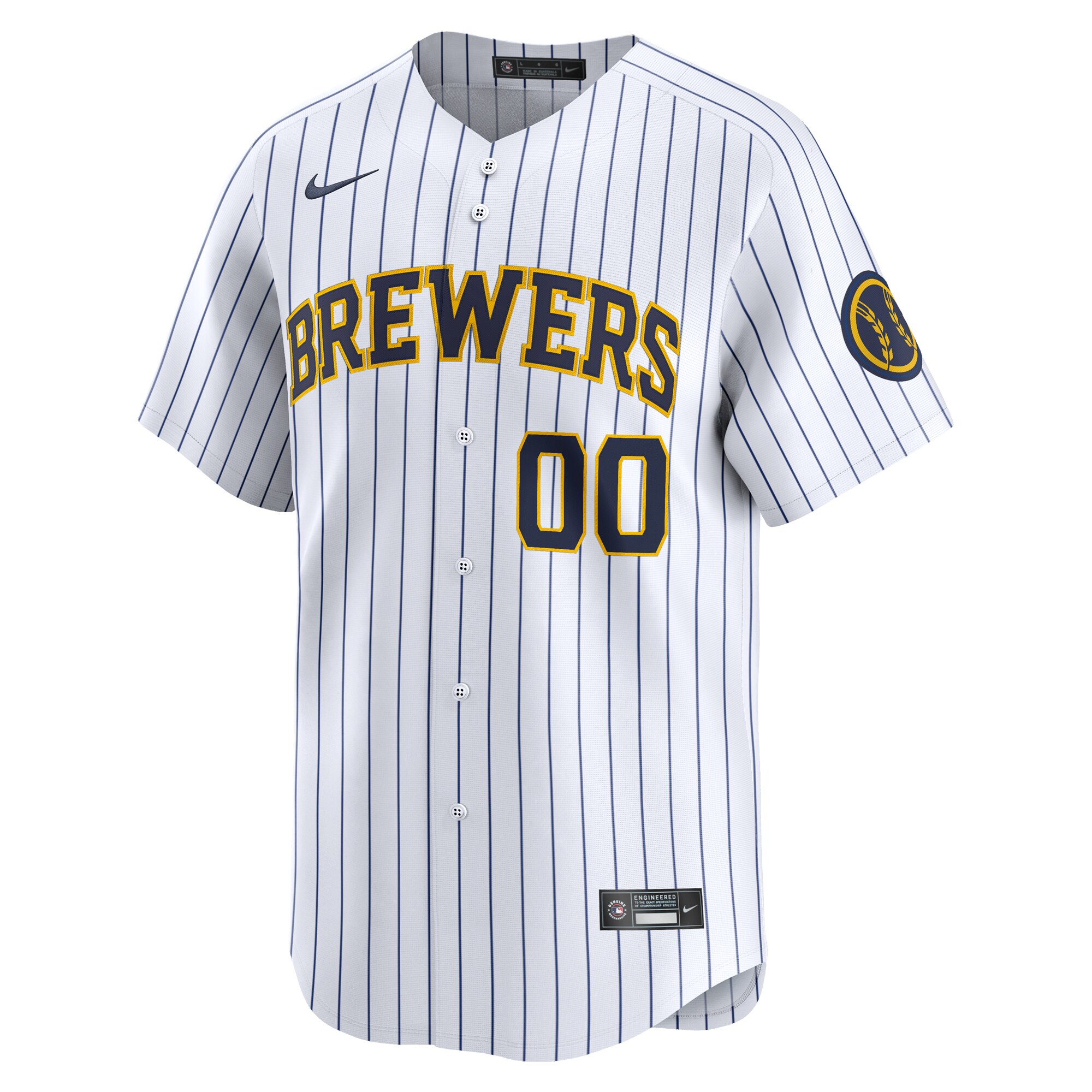 Alternative view of Milwaukee Brewers Alternate Limited Custom JerseyÃƒâ€šÃ‚Â ÃƒÂ¢Ã¢â€šÂ¬Ã¢â‚¬Å“ White