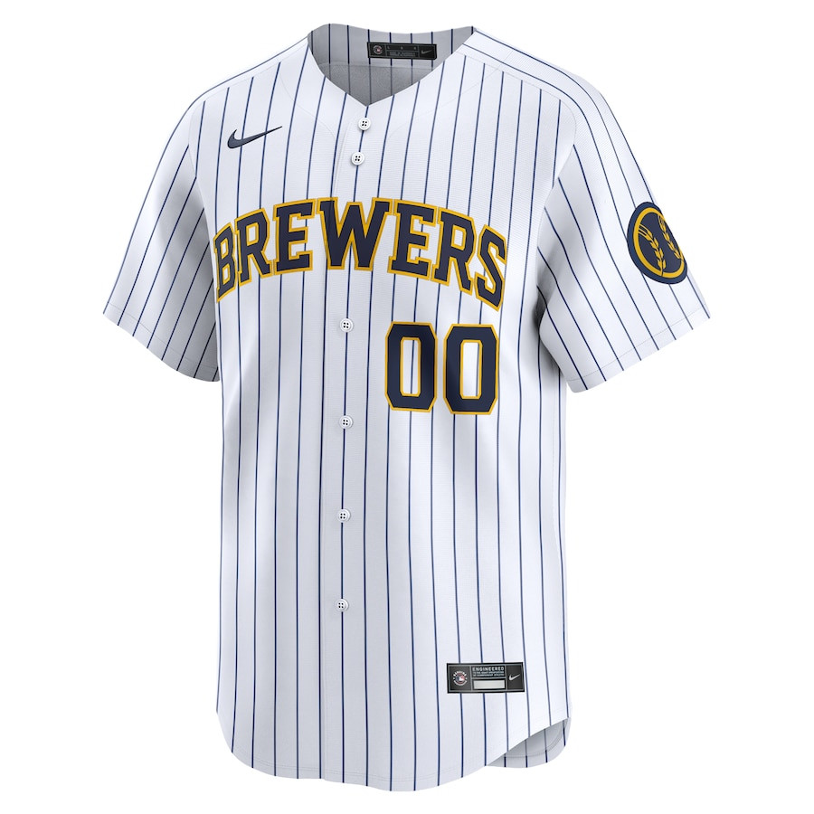 Alternative view of Milwaukee Brewers Alternate Limited Custom Men Jersey - White 