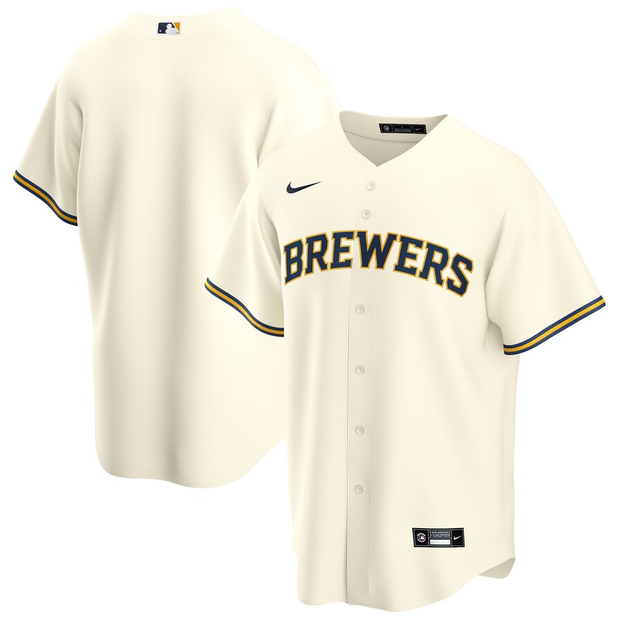Milwaukee Brewers Home 2020 Replica Team Jersey ÃƒÂ¢Ã¢â€šÂ¬Ã¢â‚¬Å“ Cream