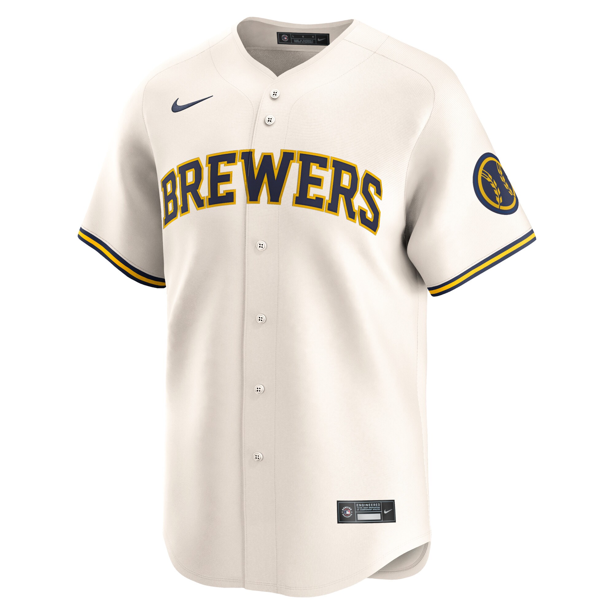 Alternative view of Milwaukee Brewers Home Limited Jersey - Cream