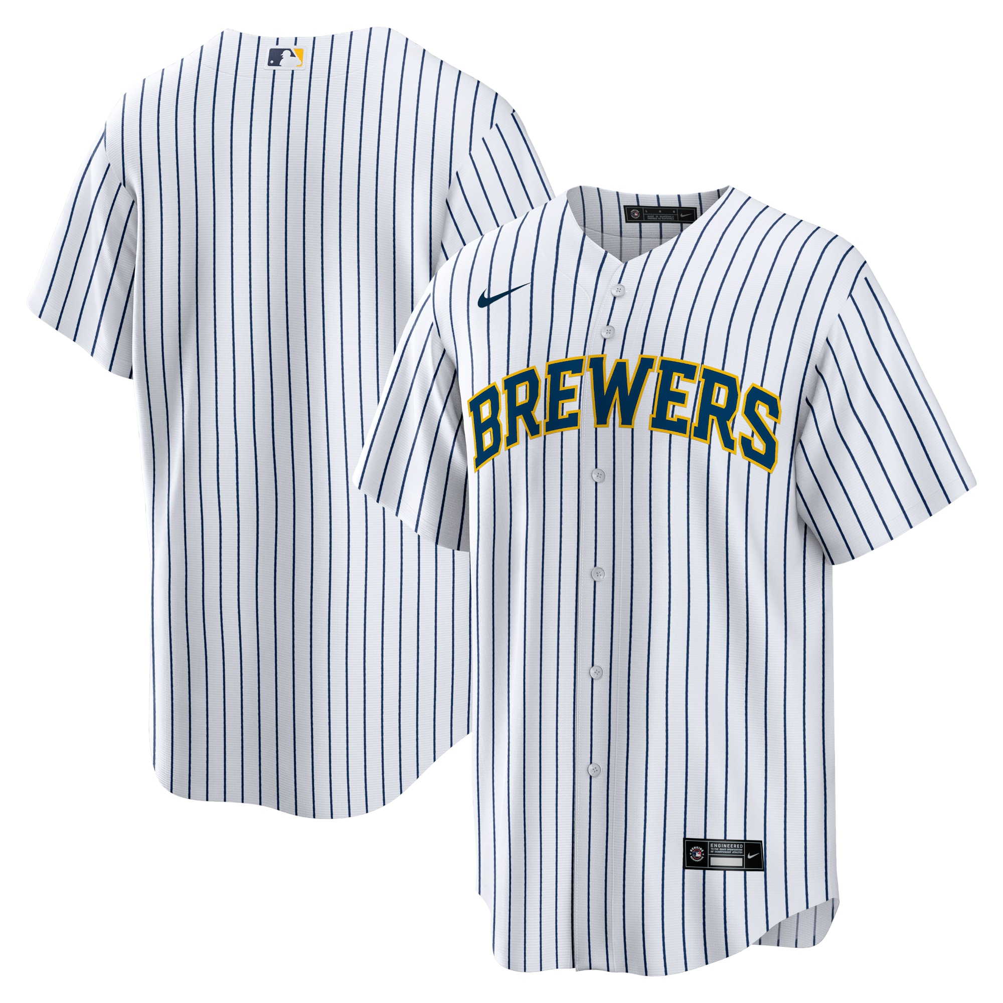 Milwaukee Brewers Home Replica Team Jersey - White