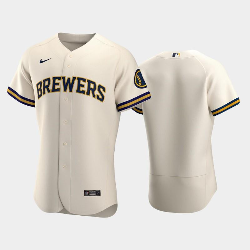 Milwaukee Brewers Home Team Cream Jersey Jersey 