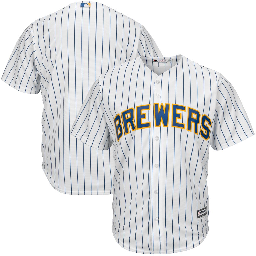 Milwaukee Brewers Majestic Big & Tall Cool Base Team Jersey - White
