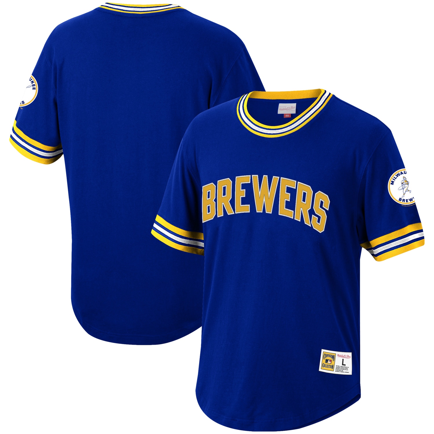 Milwaukee Brewers Mitchell & Ness Cooperstown Collection Wild Pitch Jersey T-shirt – Royal