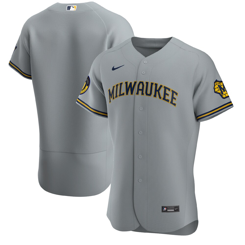 Milwaukee Brewers Road 2020 Team Jersey - Gray