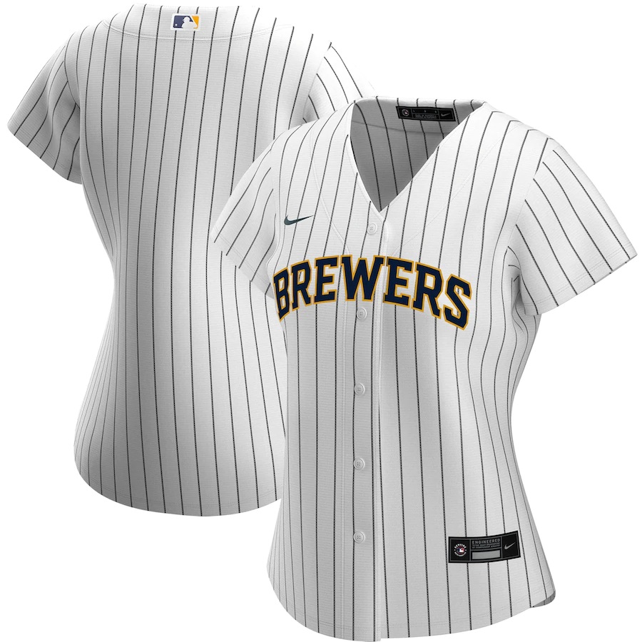 Milwaukee Brewers Women's Alternate 2020 Replica Team Jersey ÃƒÂ¢Ã¢â€šÂ¬Ã¢â‚¬Å“ White Navy